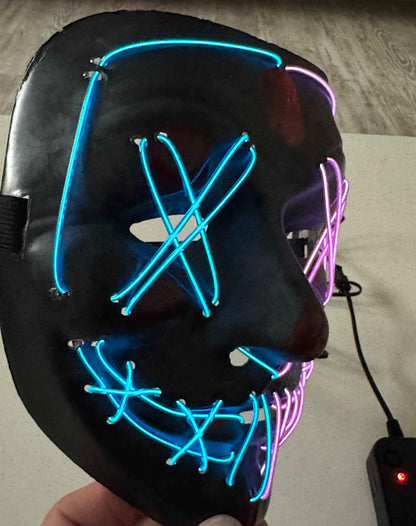 3 x LED Purge Halloween Maske mit Fernbedienung